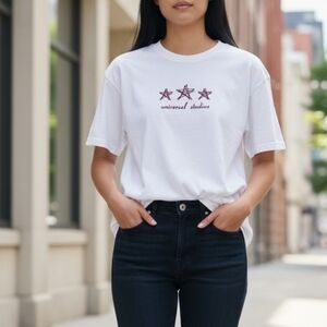 Universal Studios Graphic T-Shirt White Minimal Logo Tee